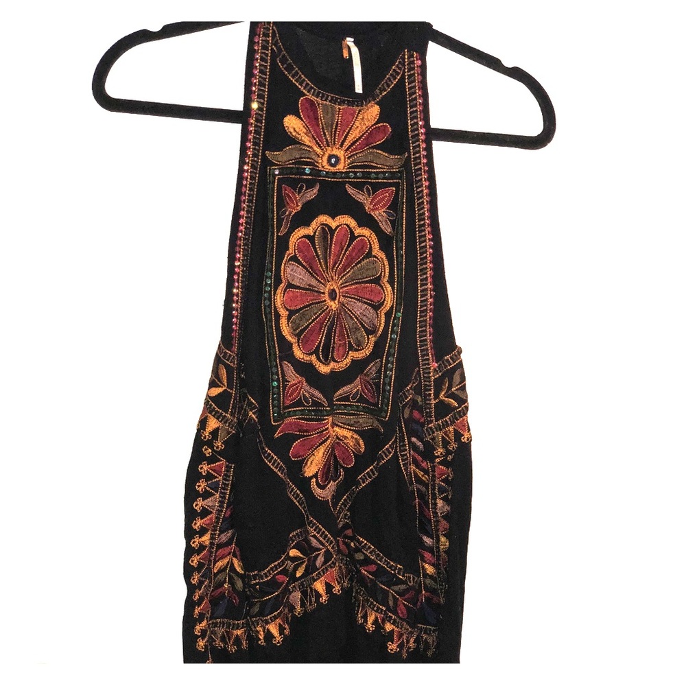 FP Embroidered loose fitting boho tank